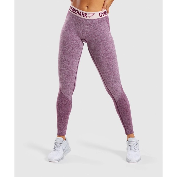 Gymshark Flex Leggings, Ruby Marl/Blush Nude, S